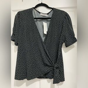 All in Favor Nordstrom Brand XL BNWT Black and White polka dots